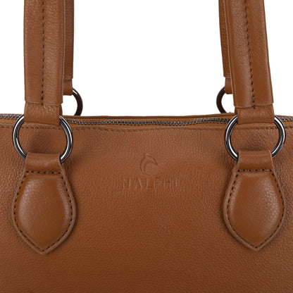 NALPHI Luxury Leather Shoulder Tote & Laptop Bag With Automatic Lights