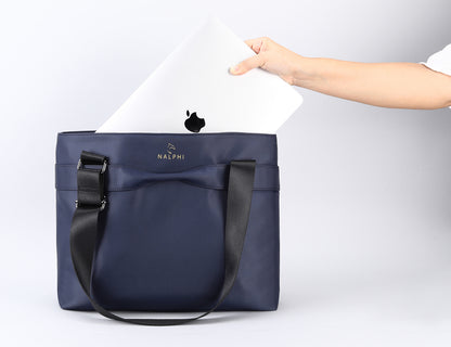 Smart Nylon Tote - Navy Blue