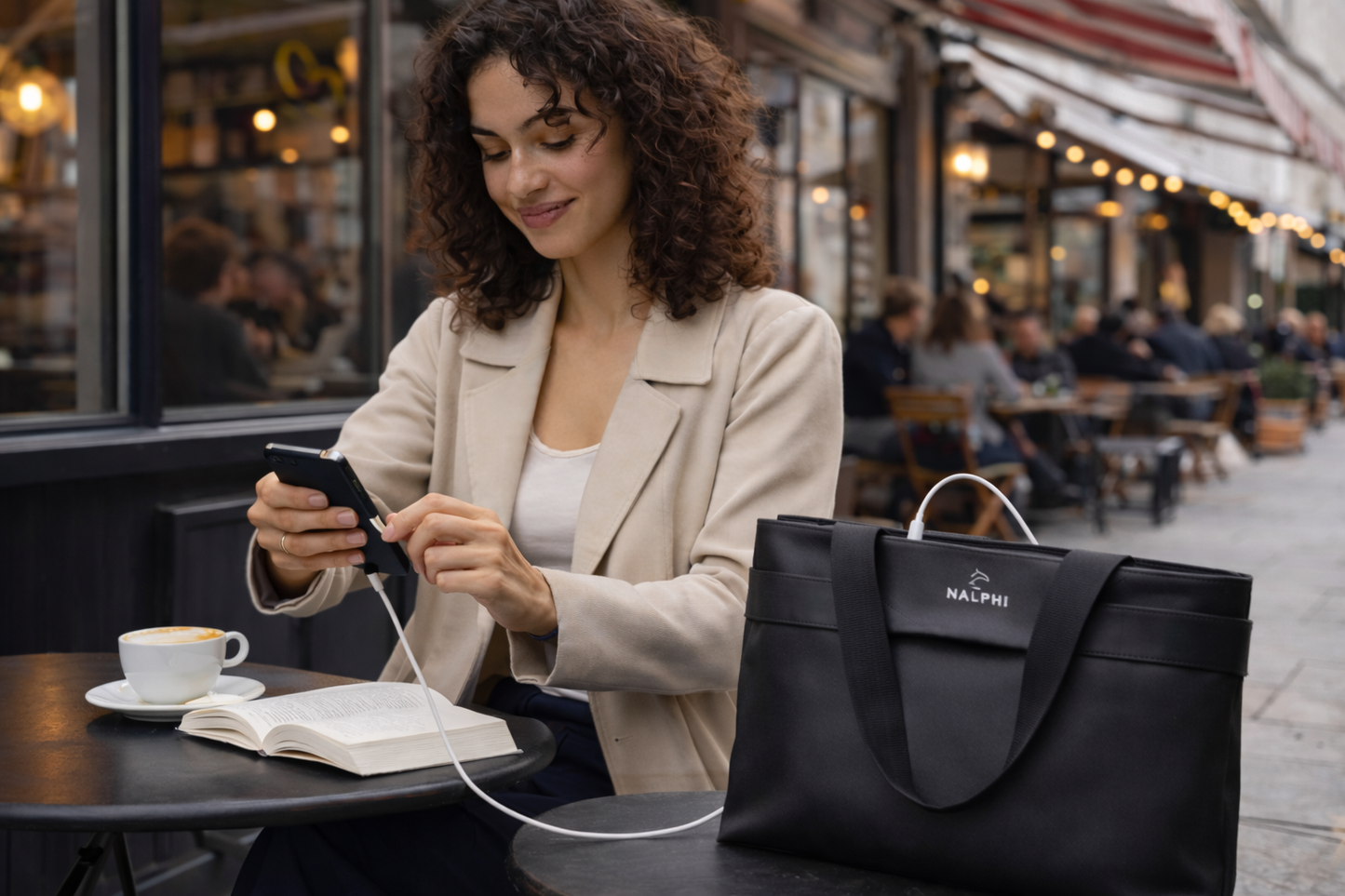 Smart Nylon Tote - Raven Black
