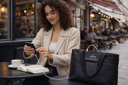 Smart Nylon Tote - Raven Black