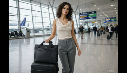 Smart Nylon Tote - Raven Black